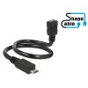 Delock OTG ShapeCable - USB-Verlängerungskabel - Micro-USB Typ B (W) zu Micro-USB Typ B (M) - USB 2.0 OTG - 35 cm - Schwarz