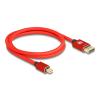 Delock Mini DisplayPort zu DisplayPort Kabel 8K 60 Hz 1 m rot Metall ohne Einrastfunktion