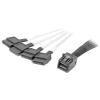 StarTech.com Internes Mini-SAS auf SATA Kabel - SFF-8643 zu 4x SATA - 1m - SATA- / SAS-Kabel - 4x Mini SAS HD (SFF-8643) (S) zu SATA (S) - 1 m - schwarz & silber - für P / N: SFF86448PLT2