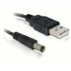 Delock - Stromkabel - GS-Buchse 5,4 mm (M) zu USB (M) - 1 m