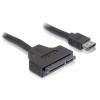 Delock - Power Over eSATA-Kabel - 11-poliger USB / eSATA (5 / 12V) (M) zu SATA Combo (W) - 50 cm