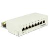 Delock - Patch Panel - CAT 6 - RJ-45 X 8 - Hellgrau, RAL 7035