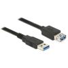 Delock Extension cable USB 3.0 - USB-Verlängerungskabel - USB Typ A (M) zu USB Typ A (W) - USB 3.0 - 3 m - Schwarz