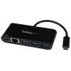 StarTech.com USB-C auf Ethernet Adapter mit 3 Port USB 3.0 Hub und Stromversorgung - USB-C GbE Adapter mit USB Hub und 3 USB A Ports - Netzwerkadapter - USB-C - Gigabit Ethernet - Schwarz