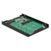 Delock 2.5" Converter SATA 22 pin > 1 x M.2 key B + 1 x mSATA - 9.5 mm - Speicher-Controller - mSATA, M.2 - M.2 Card / mSATA - SATA 6Gb / s