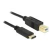 Delock - USB-Kabel - 24 pin USB-C (M) zu USB Typ B (M) - USB 2.0 - 3 A - 2 m - Schwarz