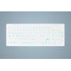 Active Key AK-CB7012F - Tastatur - Desinfektionstuch - hinterleuchtet - rack-montierbar - USB - QWERTZ - Deutsch - weiß