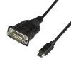 StarTech.com USB-C auf Seriell Adapter mit COM Retention - USB C zu RS232 Kabel - USB C zu DB9 Kabel - Windows / MacOS / Linux kompatibel - Kabel USB / seriell - DB-9 (M) zu 24 pin USB-C (M) - 40 cm - Schwarz