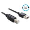 Kabel EASY-USB 2.0 Typ-A Stecker > USB 2.0 Typ-B Stecker 0,5 m schwarz