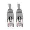 Eaton Tripp Lite Series Cat6a 10G Snagless Shielded STP Ethernet Cable (RJ45 M / M), PoE, Gray, 10 ft. (3.05 m) - Patch-Kabel (DTE) - RJ-45 (M) zu RJ-45 (M) - 3.1 m - STP - CAT 6a - IEEE 802.3af - geformt, ohne Haken, verseilt - Grau