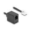 Delock - Telefonkabel - RJ-11 (W) zu RJ-11 (M) - 3 m - gewickelt - Schwarz
