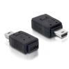 Delock - USB-Adapter - Mini-USB, Typ B (M) zu Micro-USB Typ B (W) - Schwarz