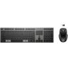 HP 725 - Tastatur-und-Maus-Set - multifunktional, wiederaufladbar, betrieben mit Superkondensator - full size - kabellos - 2.4 GHz, Bluetooth - Deutsch - Dämmerungsschwarz - Smart Buy