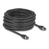 Delock - Patch-Kabel - RJ-45 (M) zu RJ-45 (M) - 15 m - 7.5 mm - SFTP, PiMF - CAT 8.1 - halogenfrei, ohne Haken - Schwarz