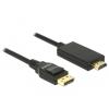 Kabel Displayport 1.2 Stecker > HDMI-A Stecker 2 m schwarz 4K Delock
