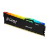 Kingston FURY Beast RGB - DDR5 - Modul - 16 GB - DIMM 288-PIN - 6000 MHz / PC5-48000 - CL36 - 1.35 V - ungepuffert - on-die ECC - Schwarz