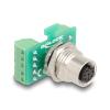 Delock M12 Übergabemodul Adapter 8 Pin A-kodiert Buchse zu 9 Pin Terminalblock zum Einbau