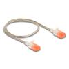 Delock RJ45 Netzwerkkabel Cat.6A U / UTP Slim 0,5 m transparent