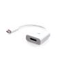 C2G USB-C to DisplayPort Adapter Converter - 4K 60Hz - White - Videoadapter - 24 pin USB-C (M) zu DisplayPort (W) - Thunderbolt 3 / Thunderbolt 4 - Support von 4K 60 Hz - weiß