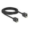 Delock - Netzwerkkabel - RJ-45 (W) zu RJ-45 (W) - 3 m - 6 mm - S / FTP - CAT 6a - halogenfrei - Schwarz