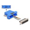 Delock Assembly Kit - Serieller Adapter - DB-25 (M) schraubbar zu RJ-12 (6-polig) (W) - einzeln zuweisbare serielle Schnittstelle - Blau