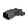 Delock Netzadapter IEC 60320 - C14 auf C7, Stecker / Buchse, 2,5 A, 90 grad gewinkelt