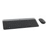 Logitech Slim Wireless Combo MK470 - Tastatur-und-Maus-Set - kabellos - 2.4 GHz - Französisch - Graphite