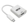 Eaton Tripp Lite Series USB C to HDMI 4K Adapter Converter USB Type C 3.1 Thunderbolt 3 Compatible M / F White 6in - Externer Videoadapter - USB-C 3.1 - HDMI - weiß