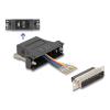 Delock Assembly Kit - Serieller Adapter - DB-25 (M) schraubbar zu RJ-12 (6-polig) (W) - einzeln zuweisbare serielle Schnittstelle - Schwarz
