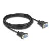 Delock Seriell Kabel RS-232 D-Sub9 Buchse zu Buchse mit schmalem Steckergehäuse 5 m