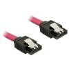Delock - SATA-Kabel - Serial ATA 150 / 300 / 600 - SATA (M) zu SATA (M) - 30 cm - Daumenklemmen - Rot - für P / N: 89270, 89271