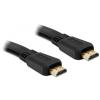 Delock High Speed HDMI with Ethernet - HDMI-Kabel mit Ethernet - HDMI männlich zu HDMI männlich - 1 m - flach