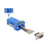 Delock Assembly Kit - Serieller Adapter - DB-9 (W) schraubbar zu RJ-12 (6-polig) (W) - einzeln zuweisbare serielle Schnittstelle - Blau