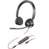 Poly Blackwire 3325 - Blackwire 3300 series - Headset - On-Ear - kabelgebunden - 3,5 mm Stecker, USB-C - Schwarz