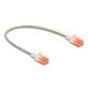 Delock RJ45 Netzwerkkabel Cat.6A U / UTP Slim 0,3 m transparent
