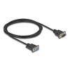 Delock Seriell Kabel RS-232 D-Sub9 Stecker zu Buchse mit schmalem Steckergehäuse 2 m