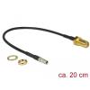 Delock Antennenkabel SMA Buchse zum Einbau > TS-9 Stecker RG-174 20 cm schwarz