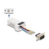 Delock Assembly Kit - Serieller Adapter - DB-9 (M) schraubbar zu RJ-12 (6-polig) (W) - einzeln zuweisbare serielle Schnittstelle - weiß
