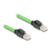 Delock - Patch-Kabel - RJ-45 (M) zu RJ-45 (M) - 2 m - 6.8 mm - SF / UTP - CAT 6a - ohne Haken - grün
