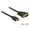 HDMI zu DVI 24+1 Kabel bidirektional 3 m Delock