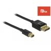 Mini DisplayPort zu DisplayPort Kabel 8K 60 Hz 1 m DP 8K zertifiziert Delock