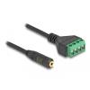 Delock Kabel Klinkenbuchse 3,5 mm 4 Pin zu Terminalblock Adapter 20 cm