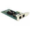 PCIe x1 Gigabit LAN 2x RJ45 +Low Profile i82576 Delock