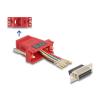Delock - Serieller Adapter - 15 pin D-Sub (DB-15) (W) schraubbar zu RJ-45 (8-polig) (W) - einzeln zuweisbare serielle Schnittstelle - Rot
