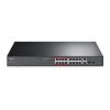 TP-Link TL-SL1218MP - Switch - unmanaged - 16 x 10 / 100 (PoE+) + 2 x 10 / 100 / 1000 + 2 x Kombi-Gigabit-SFP - an Rack montierbar (192 W)