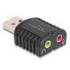 Delock Externe USB Soundkarte 24 Bit / 96 kHz Plug & Play für Windows, MAC, Linux, Chrome OS