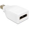 Delock - DisplayPort-Adapter - Mini DisplayPort (M) zu DisplayPort (W) - weiß