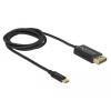 Delock USB Kabel Type-C zu DisplayPort (DP Alt Mode) 4K 60 Hz 1 m koaxial