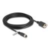 Delock M12 Kabel A-kodiert 8 Pin Buchse zu RJ45 Buchse zum Einbau Cat.5e FTP 5 m schwarz