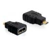 Delock High Speed HDMI with Ethernet - HDMI-Adapter - 19 pin micro HDMI Type D männlich zu HDMI weiblich